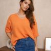 Pull Hortense Orange | Juste Elles Pull Hortense Orange