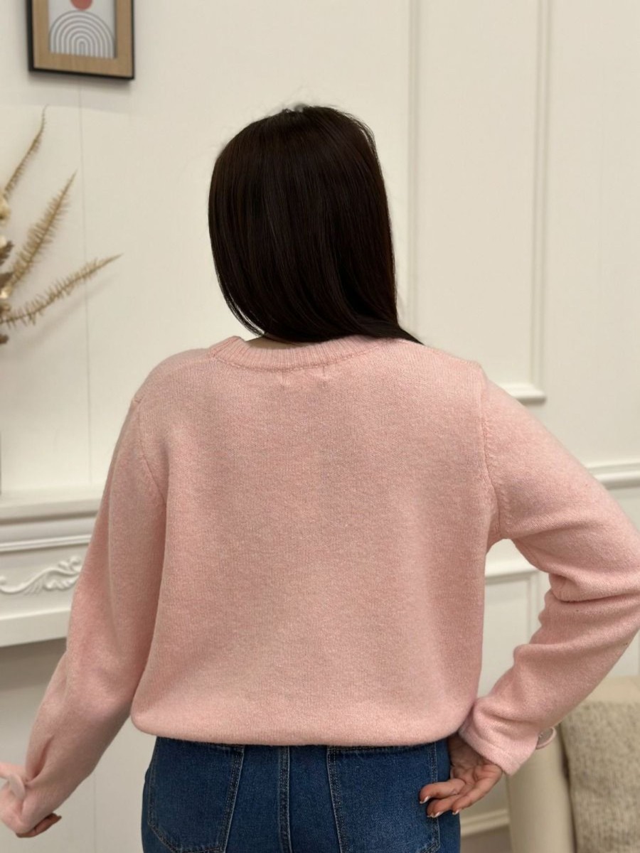 Pull Hilaire Rose | Juste Elles Pull Hilaire Rose