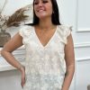 Top Lunia Beige | Juste Elles Top Lunia Beige