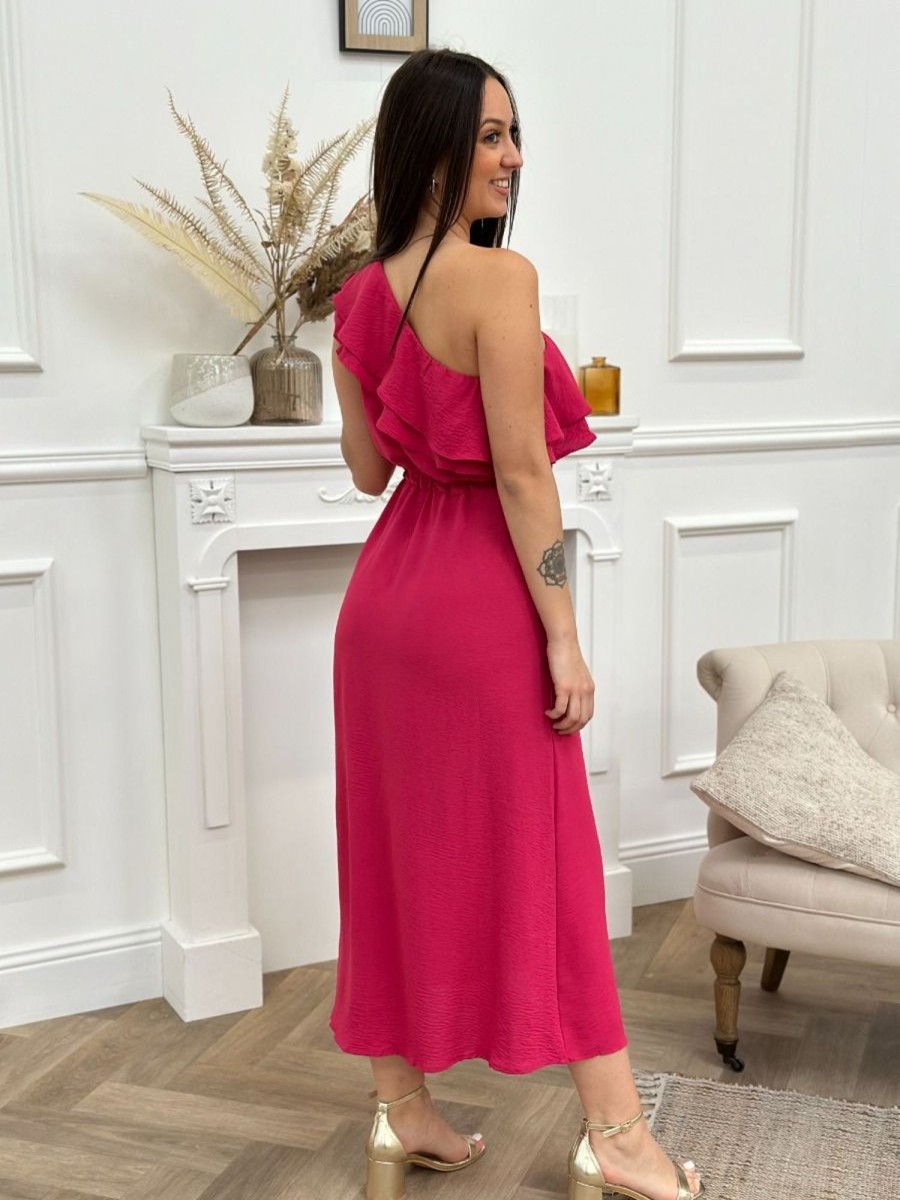 Robe longue Maddalena Fuchsia | Juste Elles Robe Longue Maddalena Fuchsia