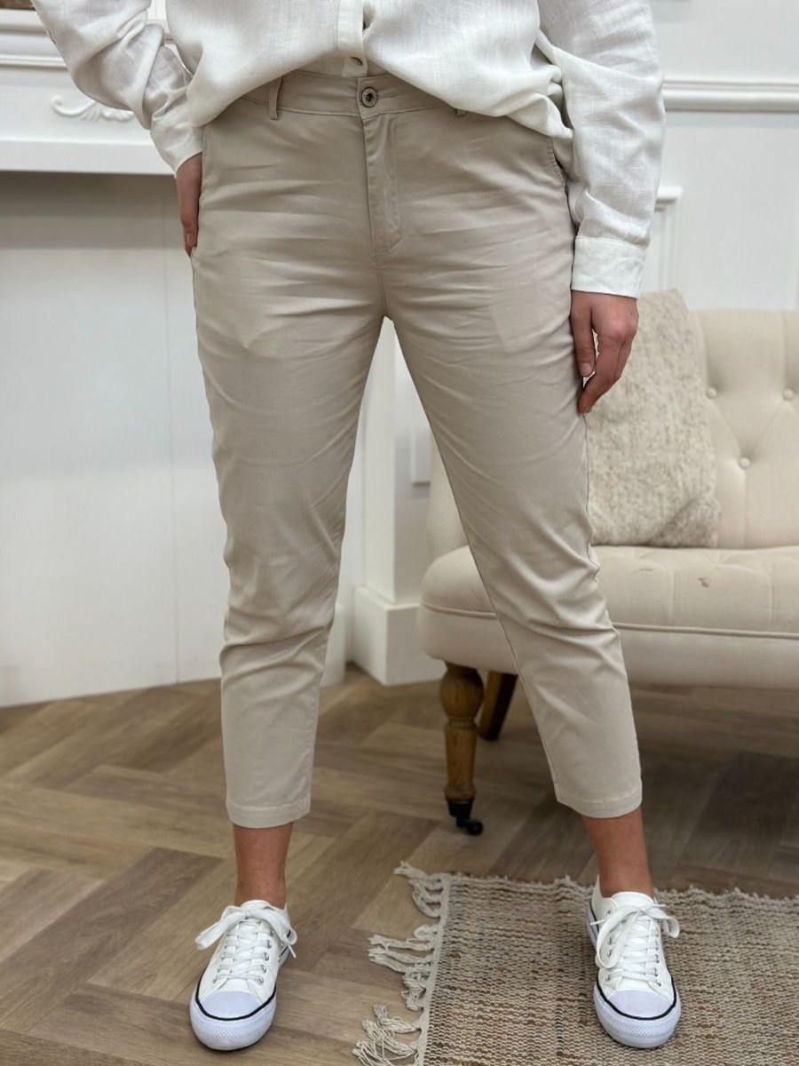 Pantalon Sybille Beige | Juste Elles Pantalon Sybille Beige