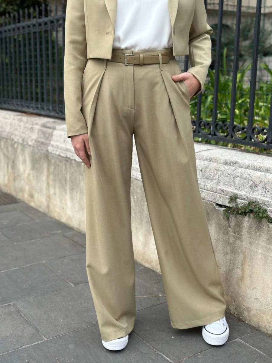 Pantalon Amandine Olive | Juste Elles Pantalon Amandine Olive