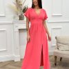 Robe longue Anya Corail | Juste Elles Robe Longue Anya Corail