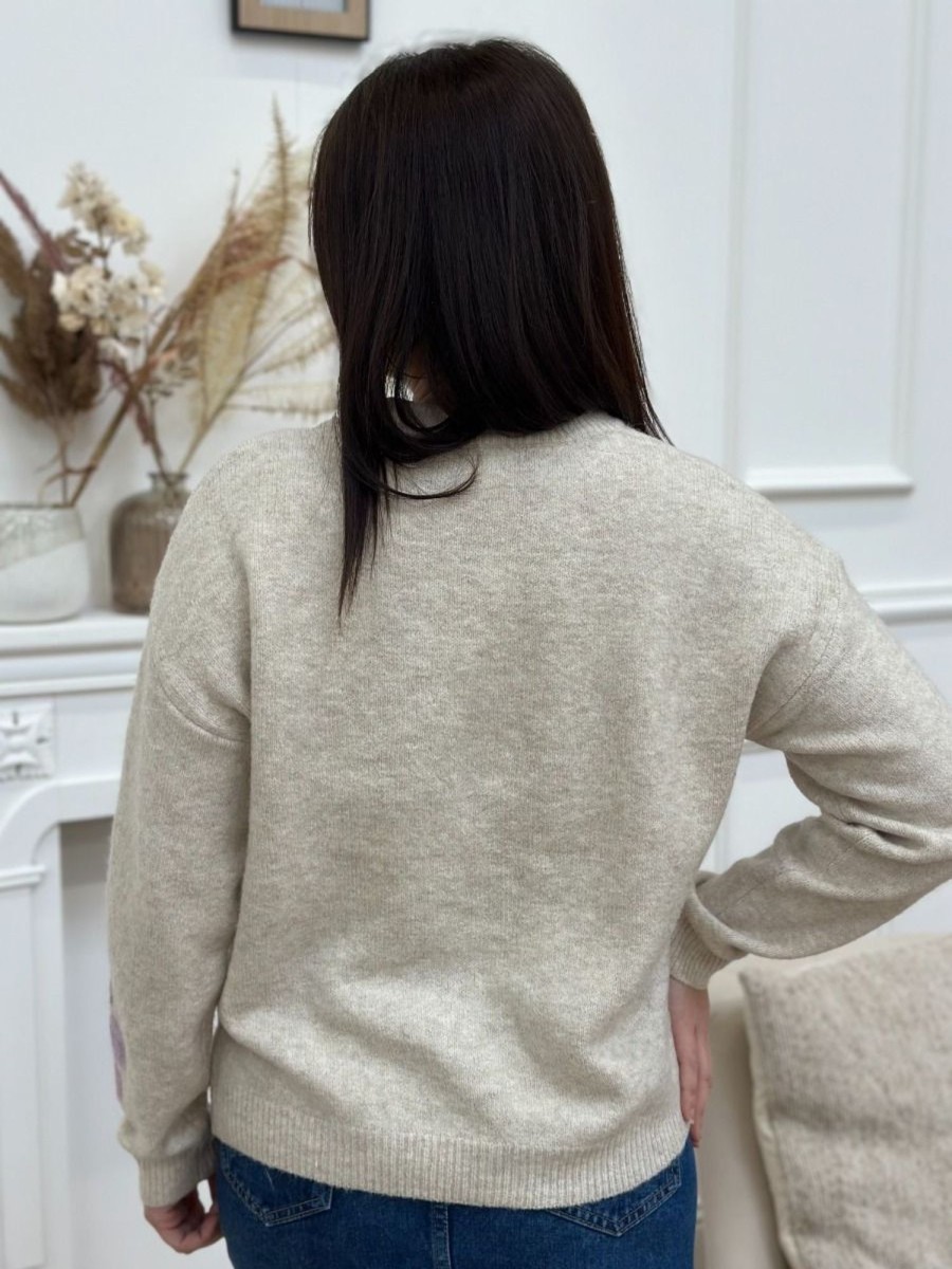 Pull Gabriela Taupe | Juste Elles Pull Gabriela Taupe