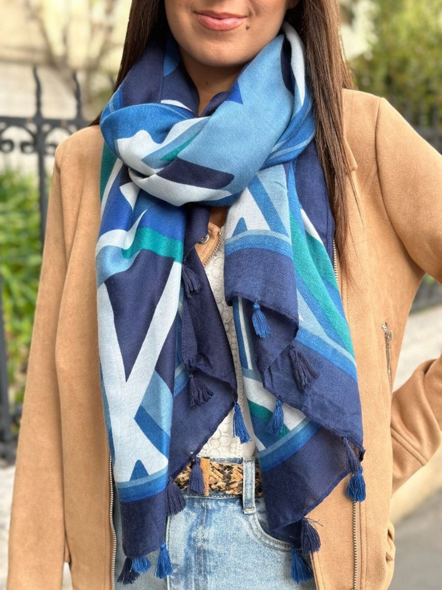 Foulard Camila Bleu | Juste Elles Foulard Camila Bleu