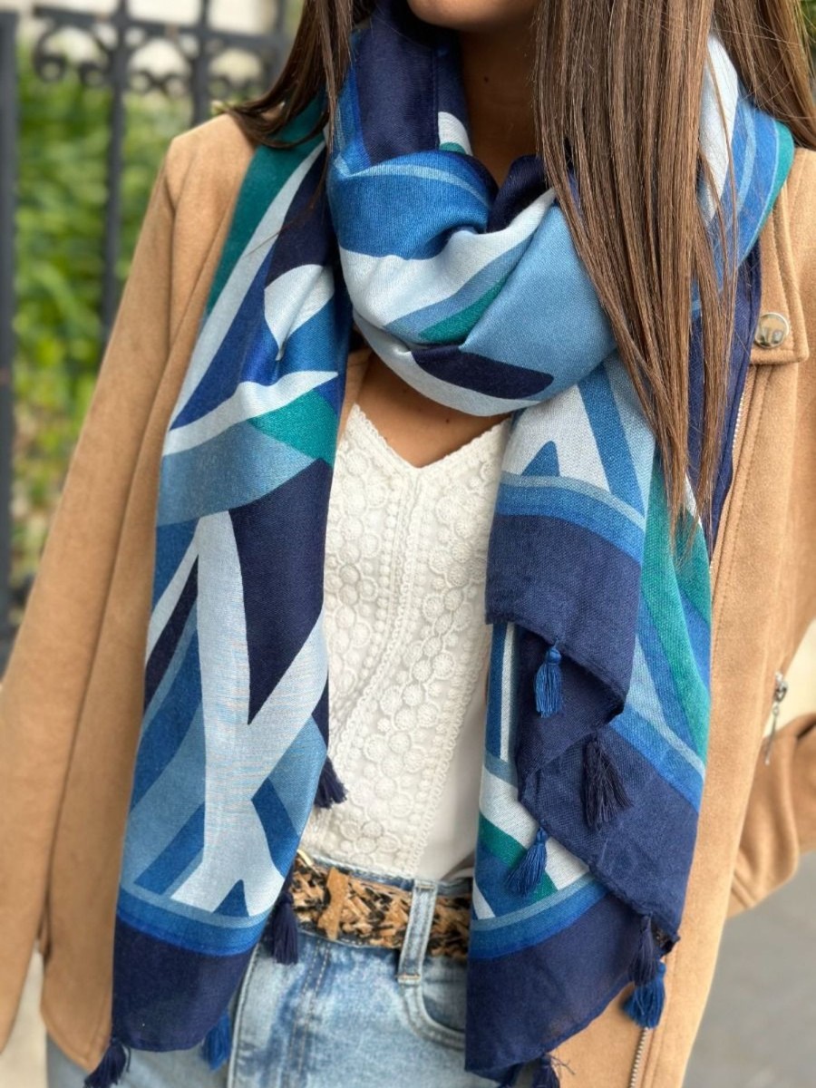 Foulard Camila Bleu | Juste Elles Foulard Camila Bleu