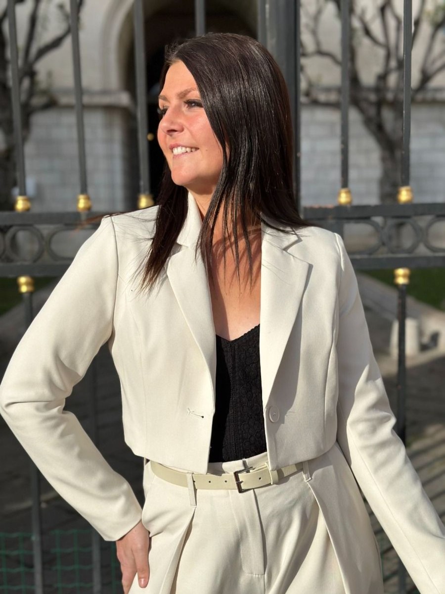 Blazer Amandine Ecru | Juste Elles Blazer Amandine Ecru