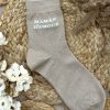 Chaussettes Maman d'Amour Beige | Juste Elles Chaussettes Maman D'Amour Beige