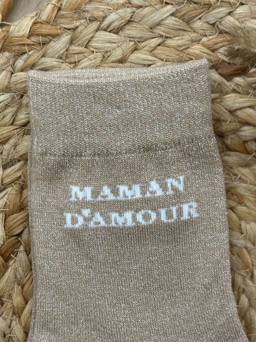 Chaussettes Maman d'Amour Beige | Juste Elles Chaussettes Maman D'Amour Beige