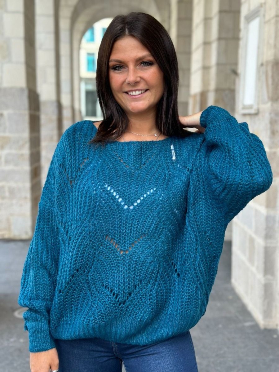 Pull Véra Bleu canard | Juste Elles Pull Vera Bleu Canard