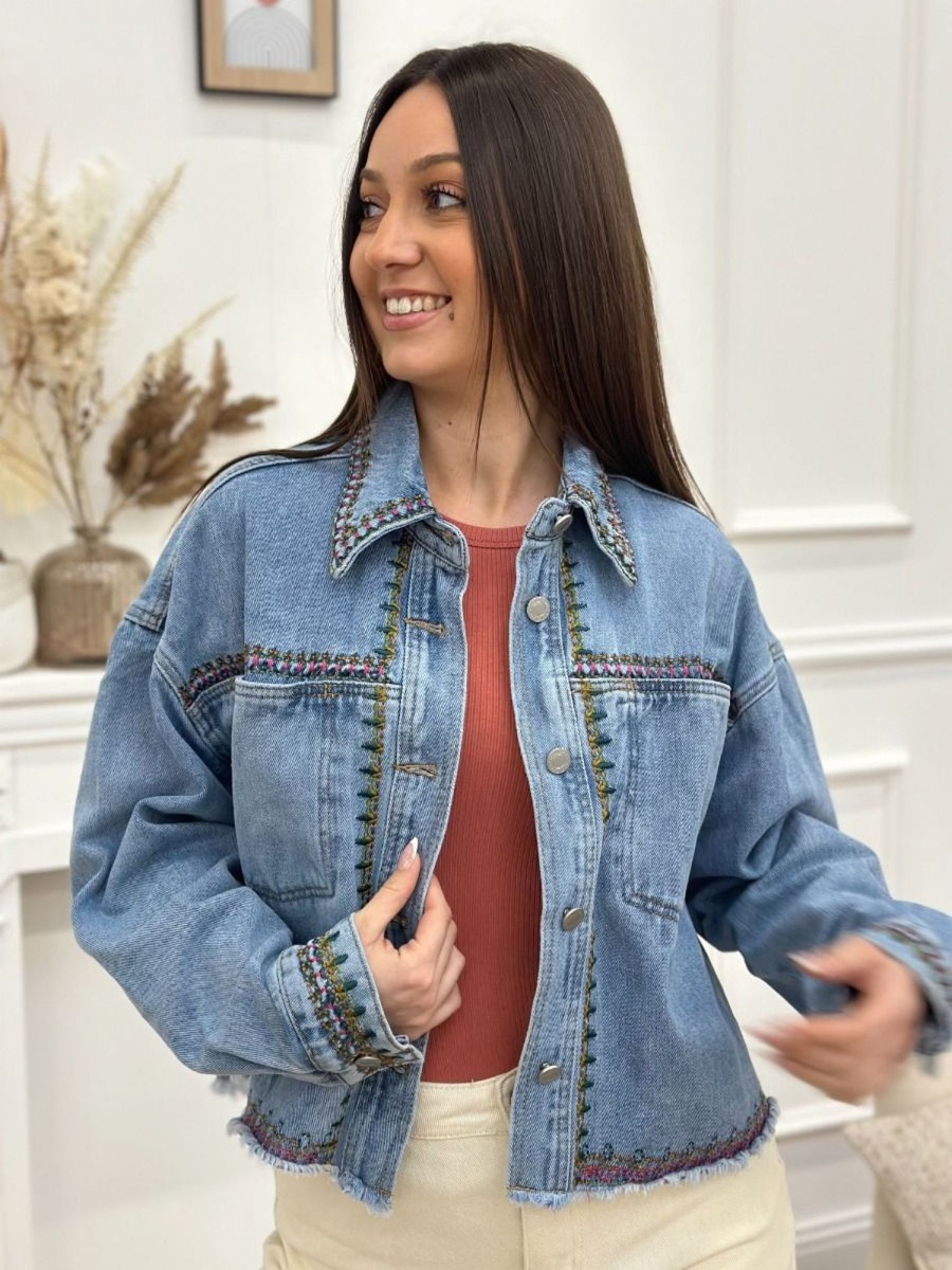 Veste Fiona Bleu Jeans | Juste Elles Veste Fiona Bleu Jeans