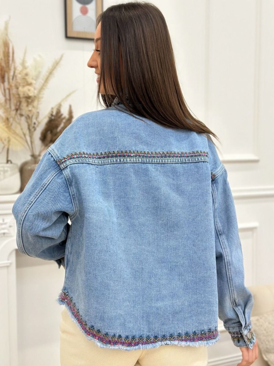 Veste Fiona Bleu Jeans | Juste Elles Veste Fiona Bleu Jeans