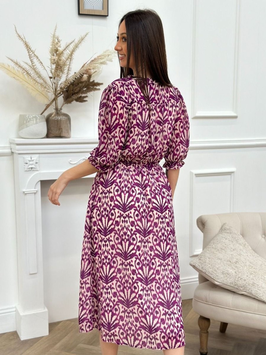 Robe longue Natia Violet | Juste Elles Robe Longue Natia Violet