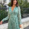 Robe courte Alix Vert | Juste Elles Robe Courte Alix Vert