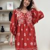 Robe courte Soumaya Rouille | Juste Elles Robe Courte Soumaya Rouille