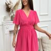 Robe courte Fiorina Fuchsia | Juste Elles Robe Courte Fiorina Fuchsia