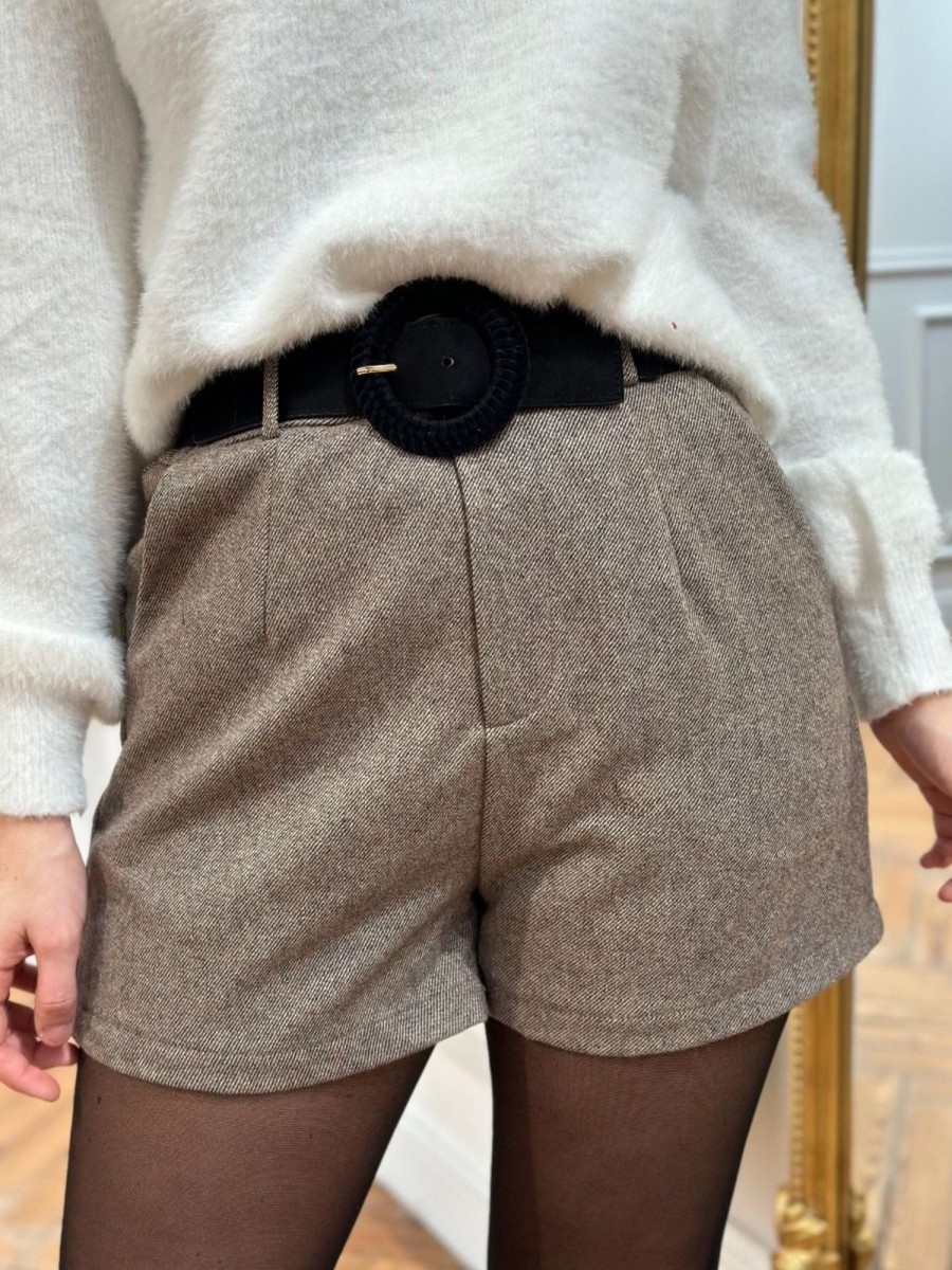 Short Dariana Café | Juste Elles Short Dariana Cafe