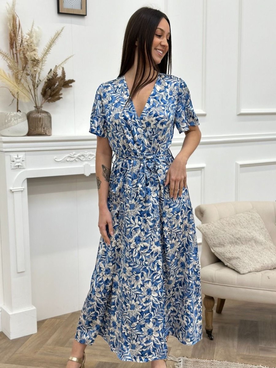 Robe longue Aurore Bleu | Juste Elles Robe Longue Aurore Bleu