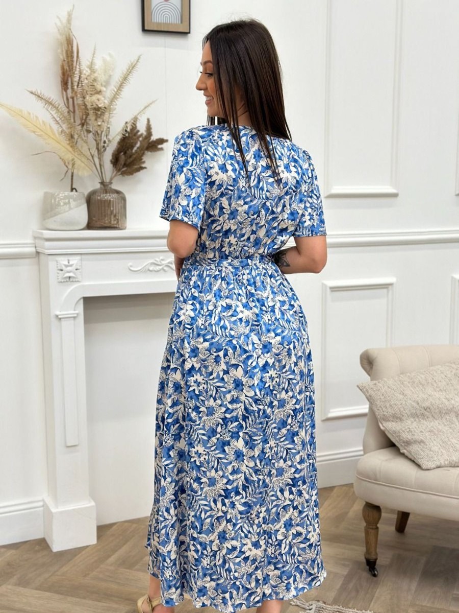 Robe longue Aurore Bleu | Juste Elles Robe Longue Aurore Bleu