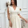 Robe courte Valéria Beige | Juste Elles Robe Courte Valeria Beige