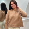 Pull Syrine Camel | Juste Elles Pull Syrine Camel