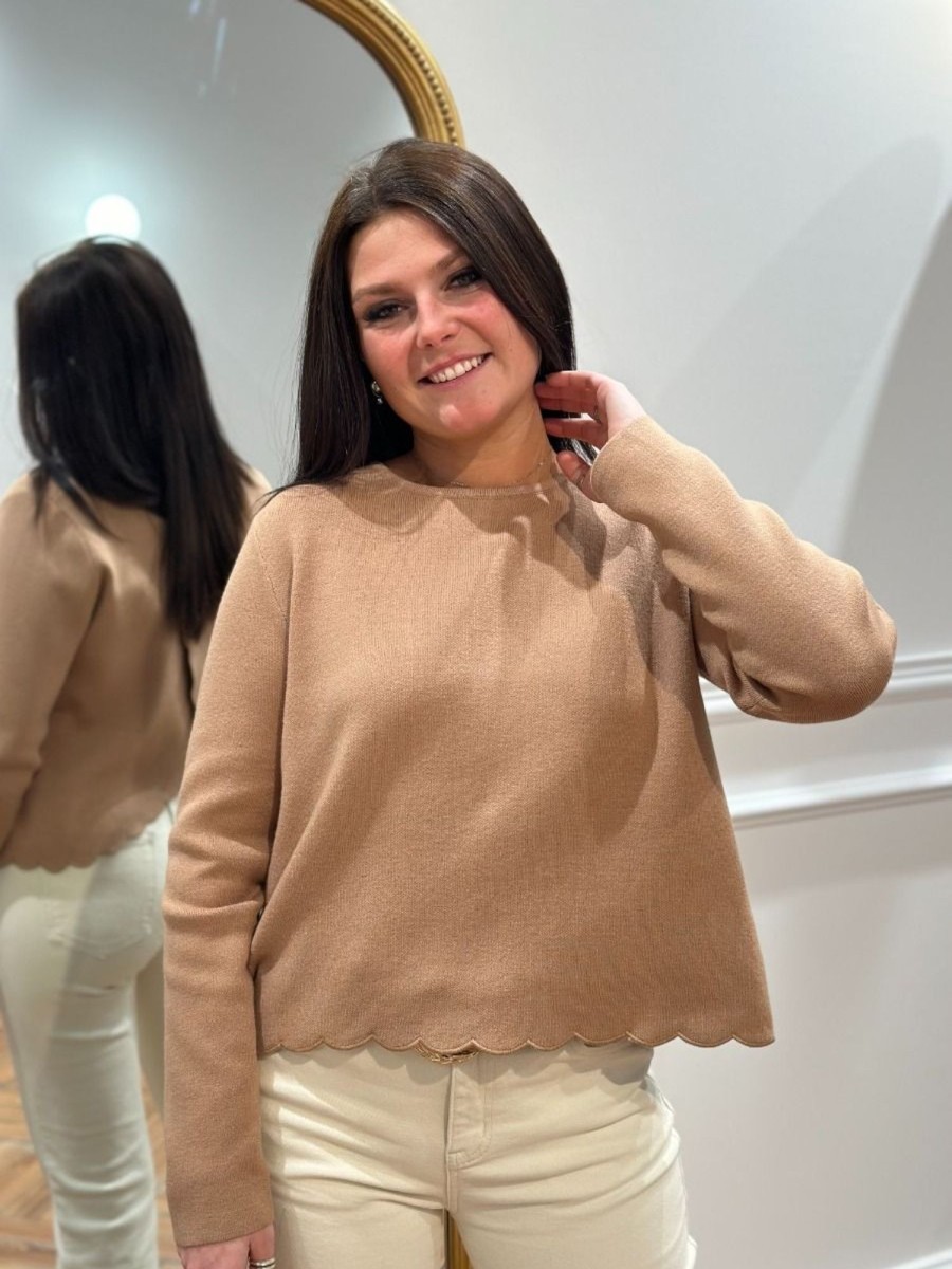 Pull Syrine Camel | Juste Elles Pull Syrine Camel