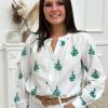 Blouse Maëlys Vert | Juste Elles Blouse Maelys Vert