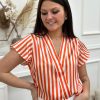 Top Louison Orange | Juste Elles Top Louison Orange