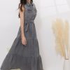 Robe longue Harmonie Gris | Juste Elles Robe Longue Harmonie Gris